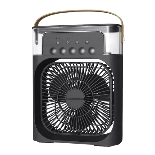 Favonia Mist Breeze fan, black, blank white background product photo